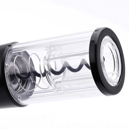DESTAPADOR DE VINOS AUTOMÁTICO JUEGO DE 4 PIEZAS - SACA CORCHOS, DESTAPADOR, DISPENSADOR Y SELLADOR.