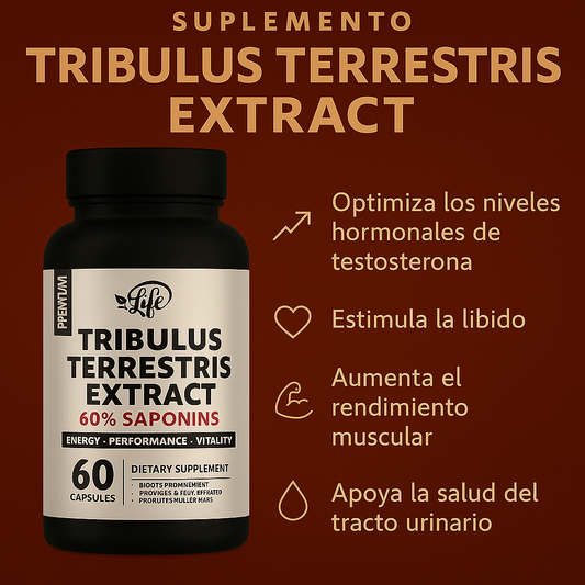Tribulus Terrestris 60 Cápsulas | Recupera tu mejor versión "Más energía, más confianza, más tú"