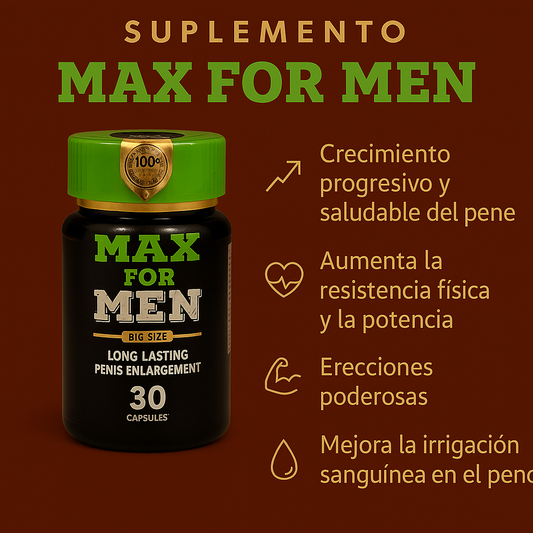 Max For Men 30 Cápsulas | Rendimiento Masculino Total