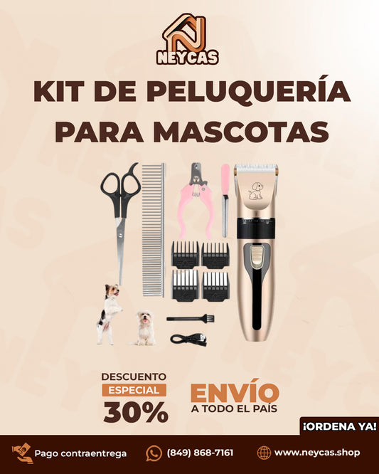 Kit de Peluquería para Mascotas PeloPet™ | Corte Seguro, Preciso y Sin Estrés – ¡Ideal para Perros y Gatos!