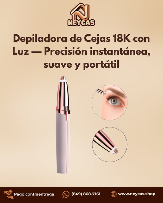 Depiladora de Cejas 18K con Luz | Precisión instantánea, suave y portátil