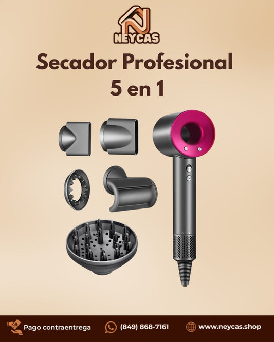 Secador de Pelo Profesional 5 en 1 | Cuida de tu pelo sin la necesidad de un salón