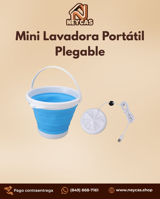 Mini Lavadora Portátil Plegable | con Motor USB, Ideal para Espacios Pequeños y Viajes