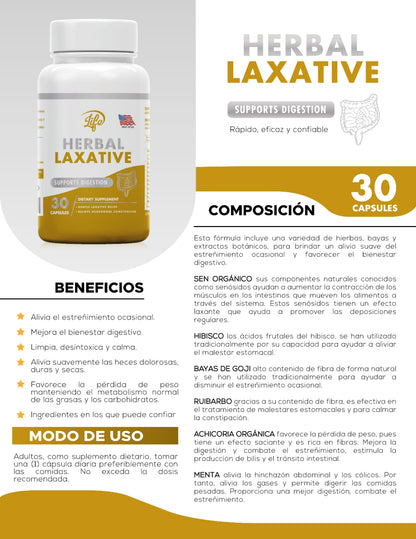 Combo Detox Digestive Colon Cleanse + Herbal Laxative Life™ | ¡No estás GORD@, estás INFLAMAD@! | Limpia Tu Organismo de forma Natural