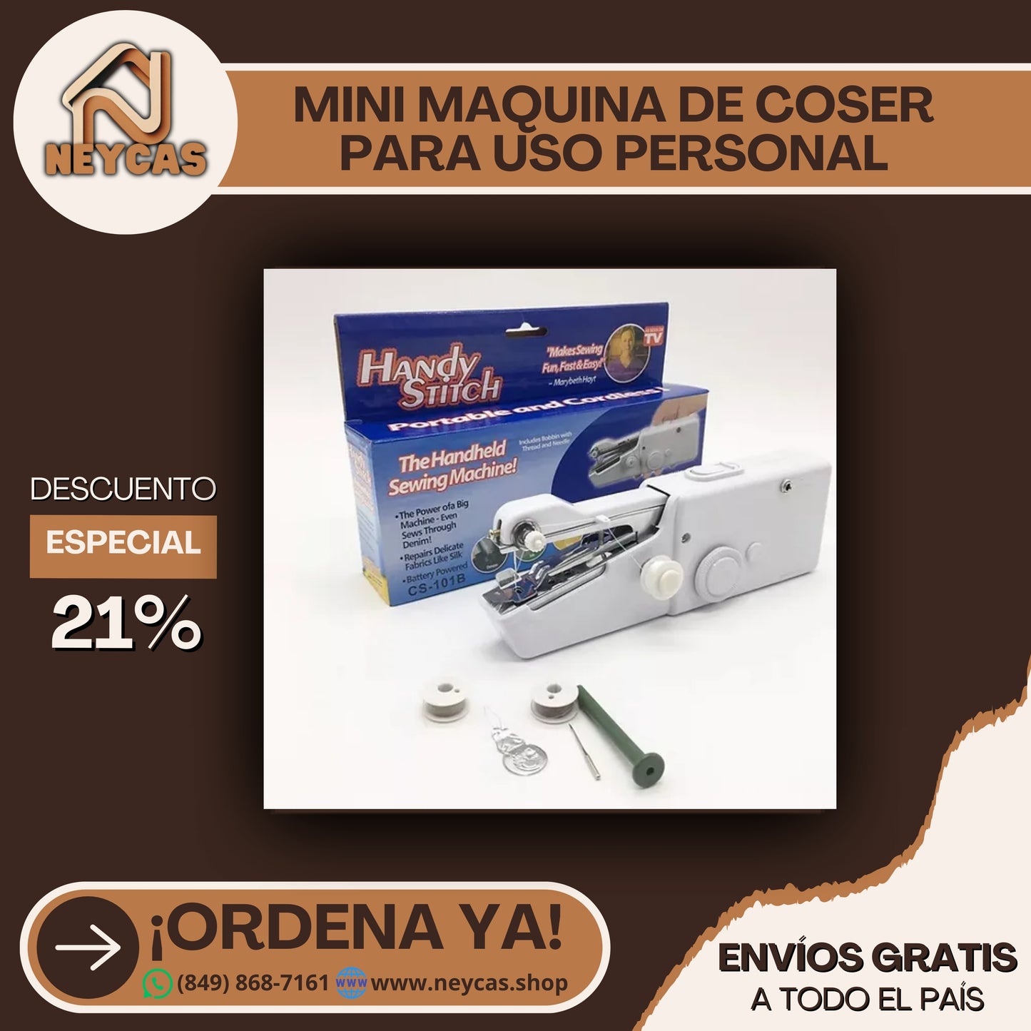 MINI GRAPADORA COSEDORA DE USO FÁCIL, RÁPIDO Y PORTABLE - COSE TODO TIPO DE TELA