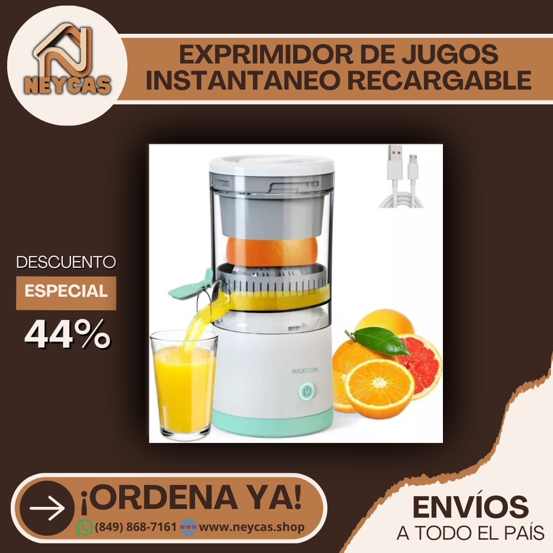 EXPRIMIDOR DE JUGOS INSTANTANEO RECARGABLE