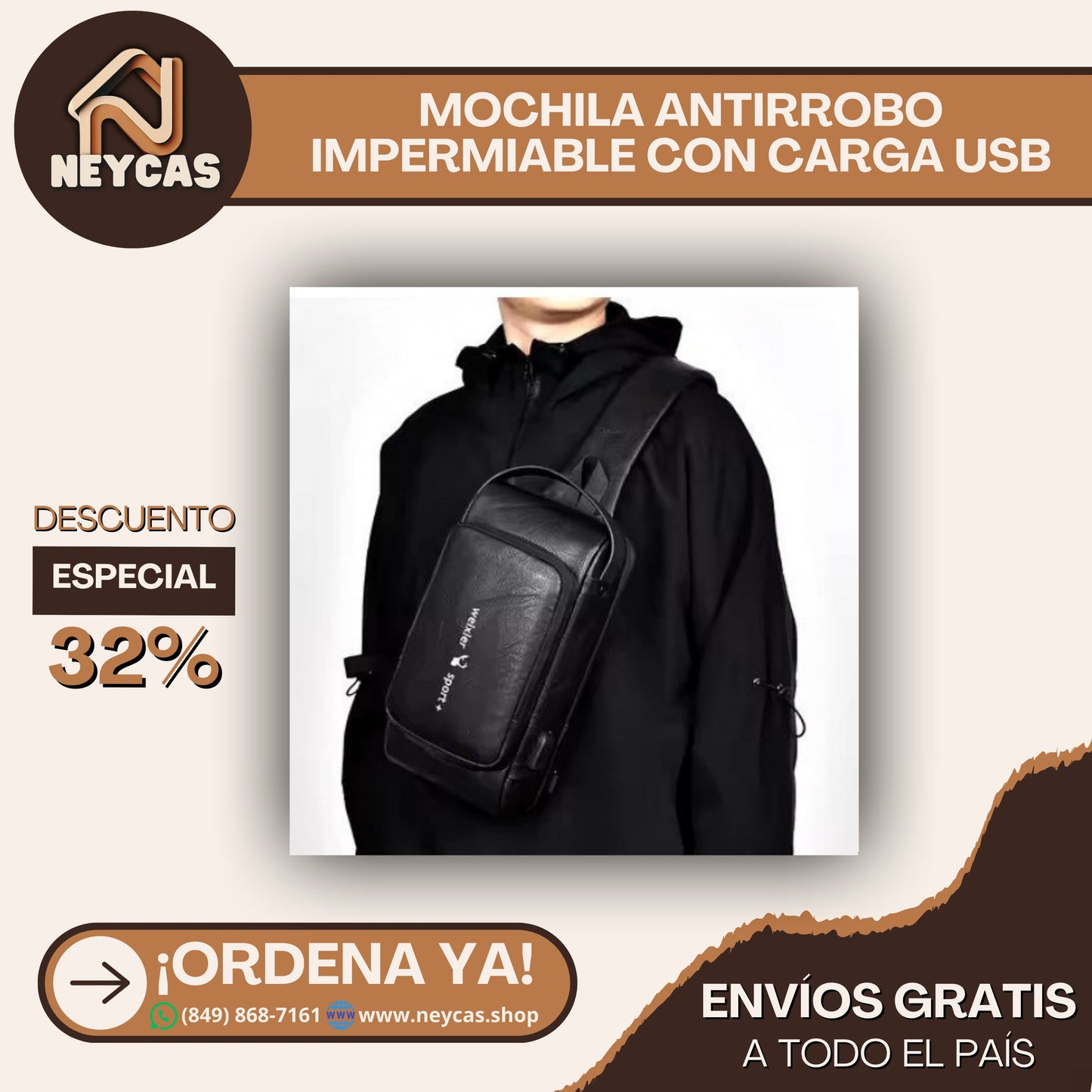 Mochila Antirrobo Impermeable con Carga USB | Grado Militar, Calidad Superior