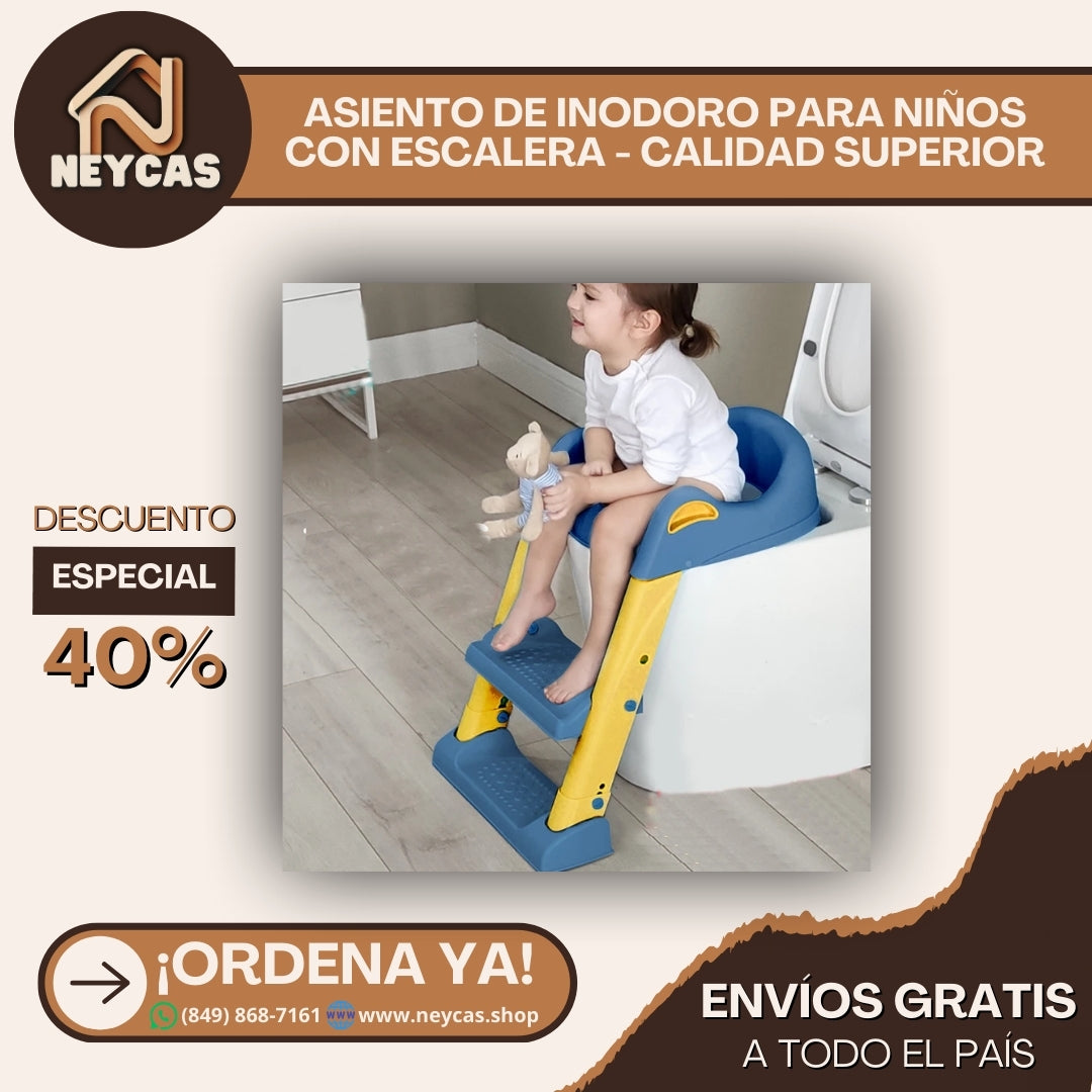 ASIENTO DE INODOROS PARA NiÑOS CON ESCALERA - CALIDAD SUPERIOR