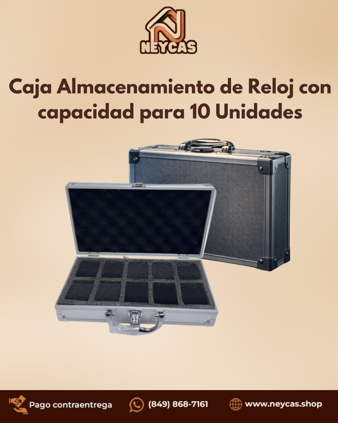 Estuche Portátil de Almacenamiento para Relojes con capacidad para 10 unidades | Elegancia, Seguridad y Comodidad