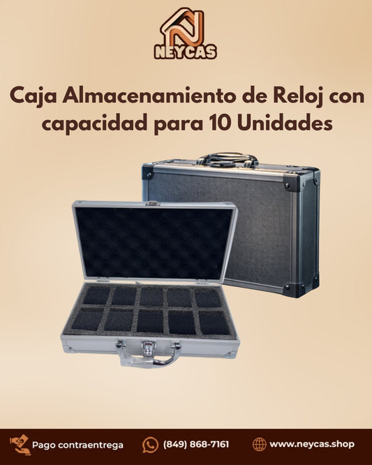 Estuche Portátil de Almacenamiento para Relojes con capacidad para 10 unidades | Elegancia, Seguridad y Comodidad