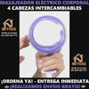 Cargar y reproducir vídeo en el visor de la Galería, MASAJEADOR ELÉCTRICO CORPORAL DE 4 CABEZAS INTERCAMBIABLES