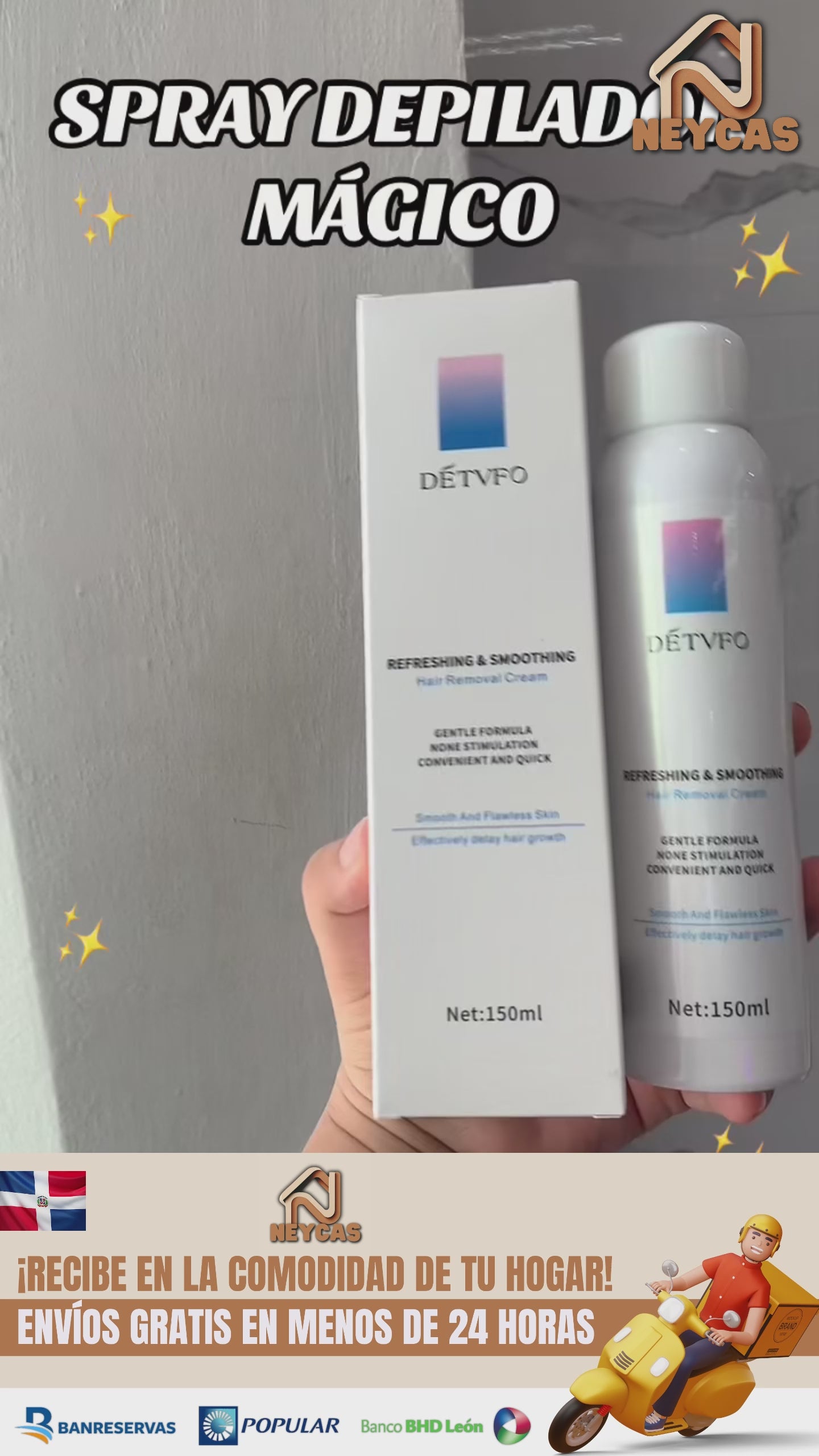 COMBO DE 2 (dos) SPRAY EN ESPUMA DEPILATORIA SIN DOLOR, SIN IRRITACIÓN Y SIN RASURADORAS