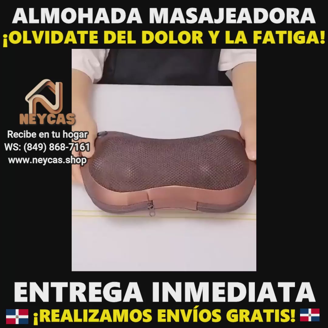 ALMOHADA MASAJEADORA CON DIFERENTES FUNCIONES Y MODALIDADES