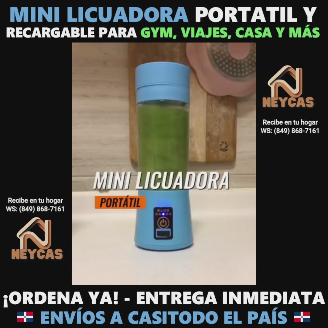 MINI LICUADORA PORTATIL - IDEAL PARA GYM, CASA, VIAJES Y MÁS